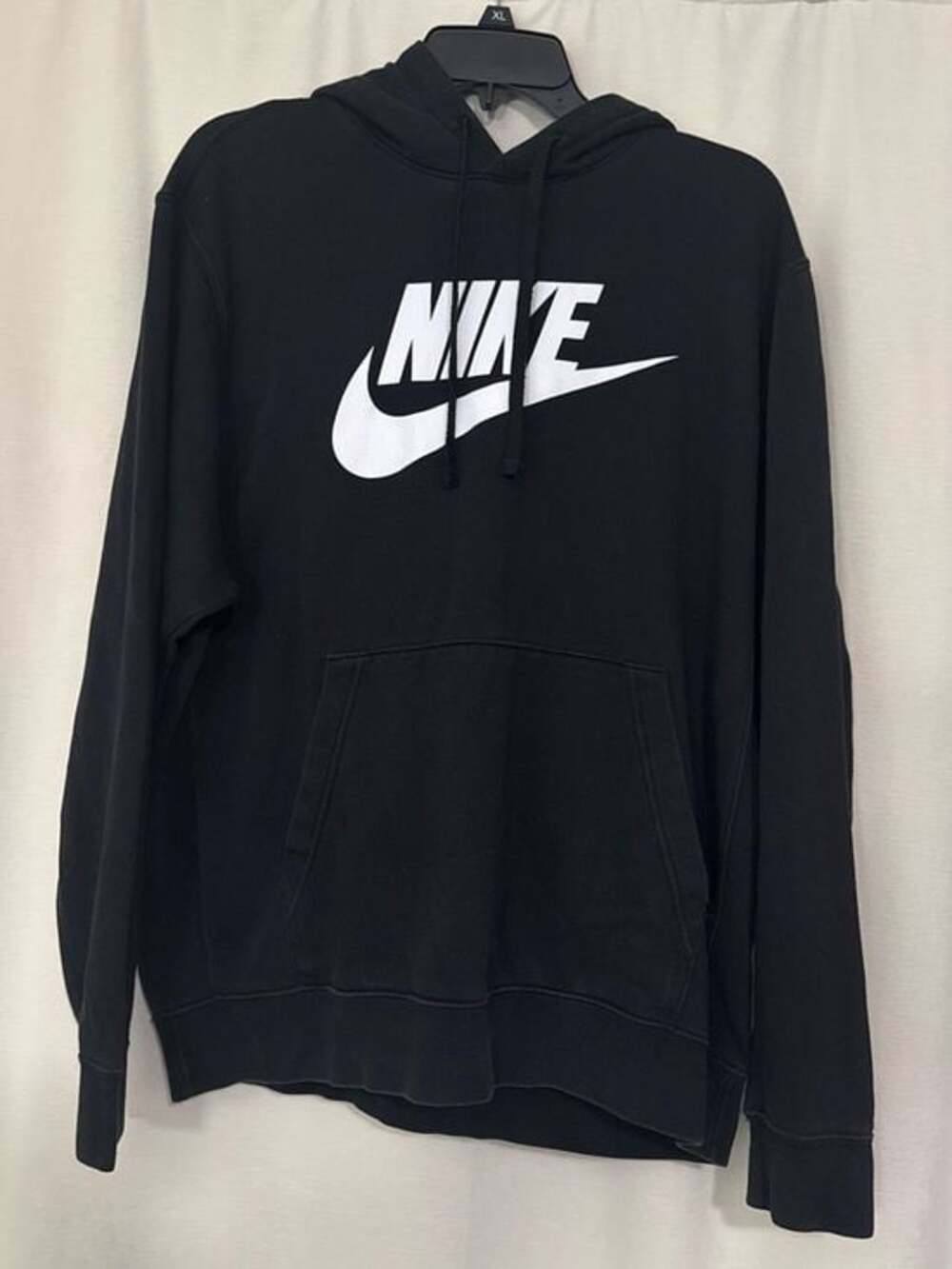 Nike Black Hoodie with White Swoosh Logo